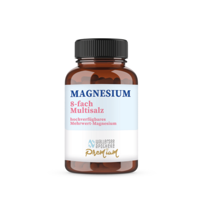 Sie sehen eine Packung Magnesium 8-fach Multisalz Kapseln, 60 Stk., Produktbild: 01 Magnesium 8-fach Multisalz Kapseln, 60 Stk., A-Nr.: 8026594 - 01