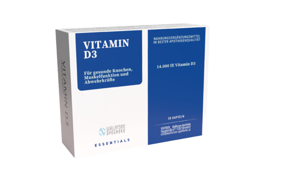 Sie sehen eine Packung D3 14.000 IE Kapseln, 30 Stk., Produktbild: 01 D3 14.000 IE Kapseln, 30 Stk., A-Nr.: 8022478 - 01
