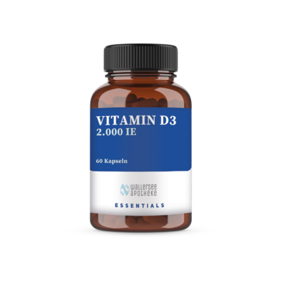 Sie sehen eine Packung D3 2.000 IE Kapseln, 60 Stk., Produktbild: 01 D3 2.000 IE Kapseln, 60 Stk., A-Nr.: 8019950 - 01